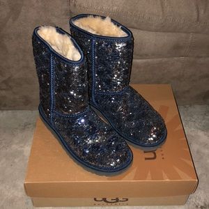 Silver and navy Uggs
